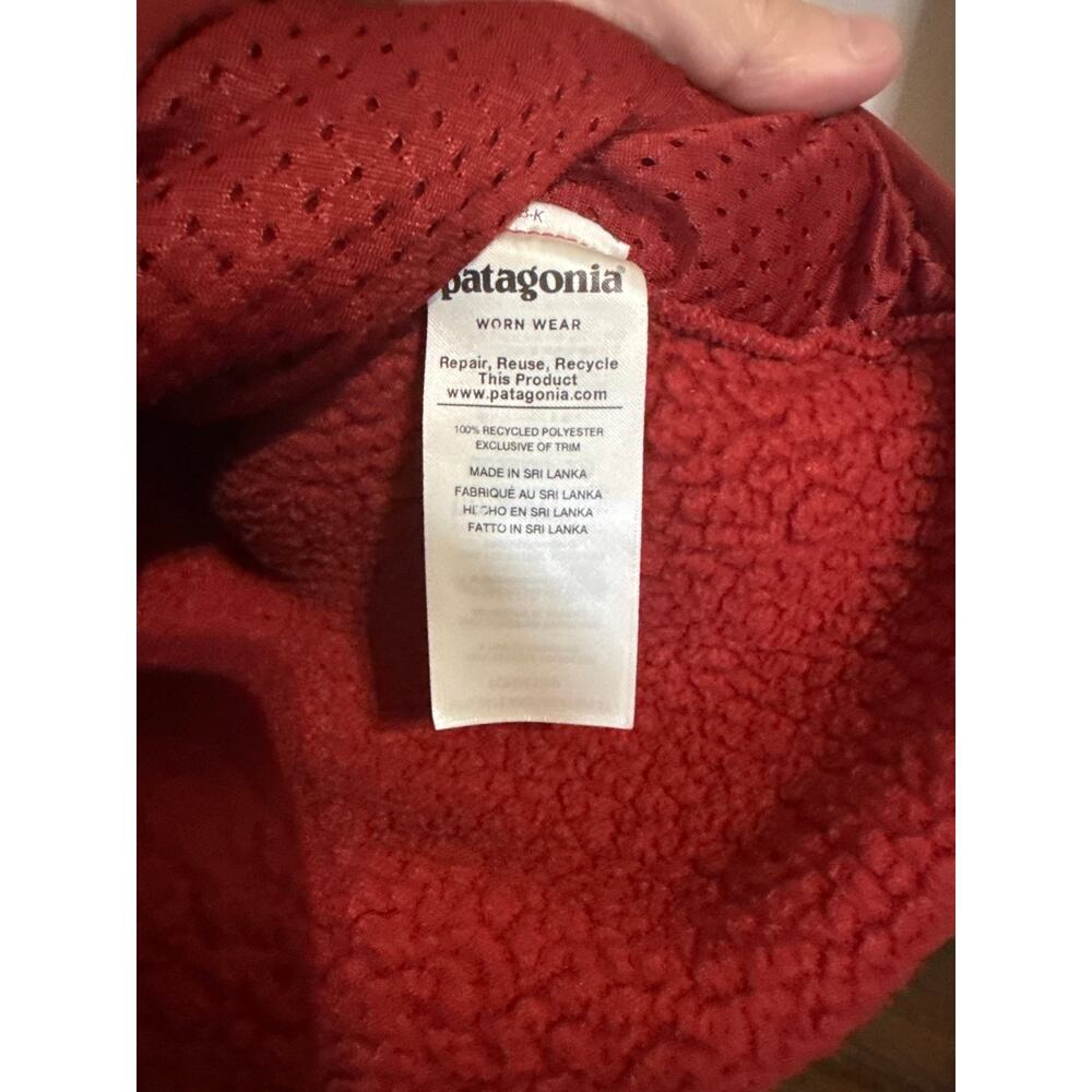 Patagonia Retro Pile Marsupial Fleece Pullover Women Small Red 1/2 1/4 Zip - Picture 4 of 4
